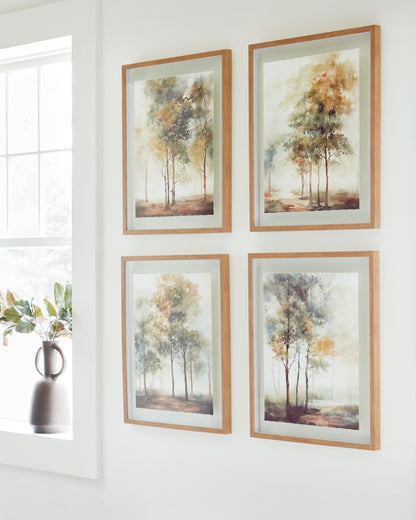 Haines Furniture Outlet - Ashley Furniture - Bryneford Wall Decor - Wall Art Set (4/CN) / Multi - A8000411