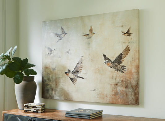 Haines Furniture Outlet - Ashley Furniture - Collmund Wall Decor - Wall Art / Gray/Brown - A8000413