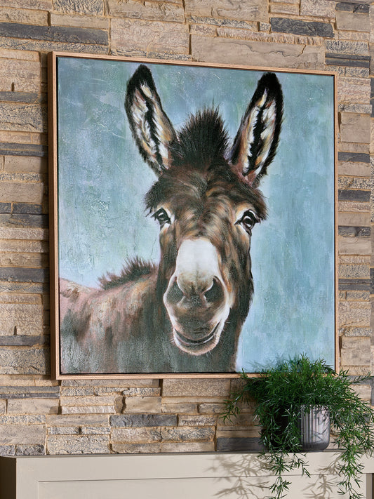 Haines Furniture Outlet - Ashley Furniture - Landerton Wall Decor - Wall Art / Brown/Blue/White - A8000488