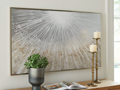 Haines Furniture Outlet - Ashley Furniture - Waldard Wall Decor - Wall Art / Gray/Taupe/White - A8000501