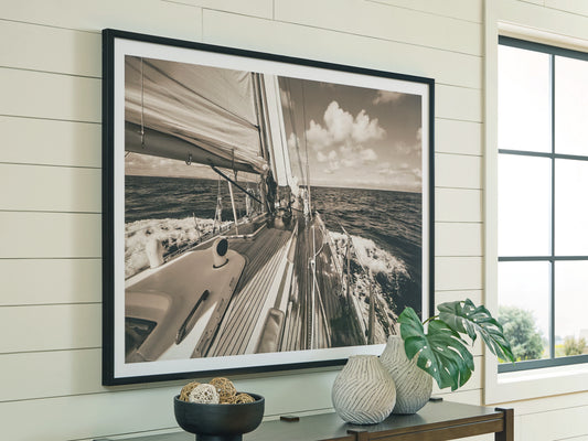 Haines Furniture Outlet - Ashley Furniture - Arlanford Wall Decor - Wall Art / Sepia - A8000505