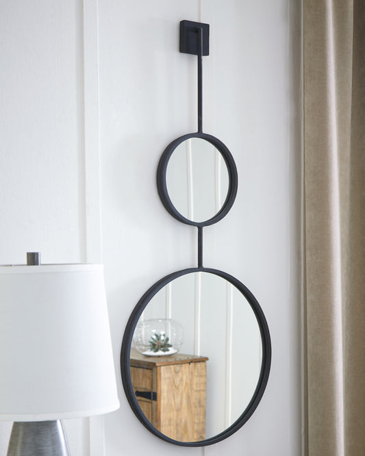 Haines Furniture Outlet - Ashley Furniture - Brewer Mirror - Accent Mirror / Black - A8010166