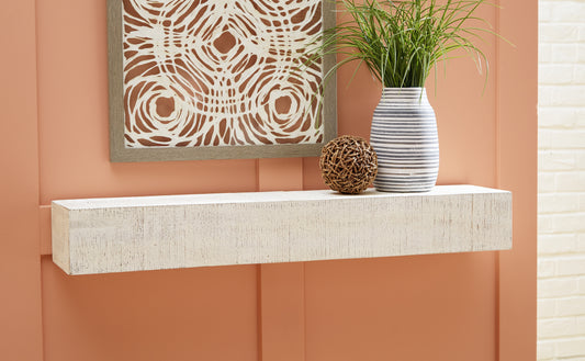 Haines Furniture Outlet - Ashley Furniture - Cadmon Wall Decor - Wall Shelf / Antique White - A8010259