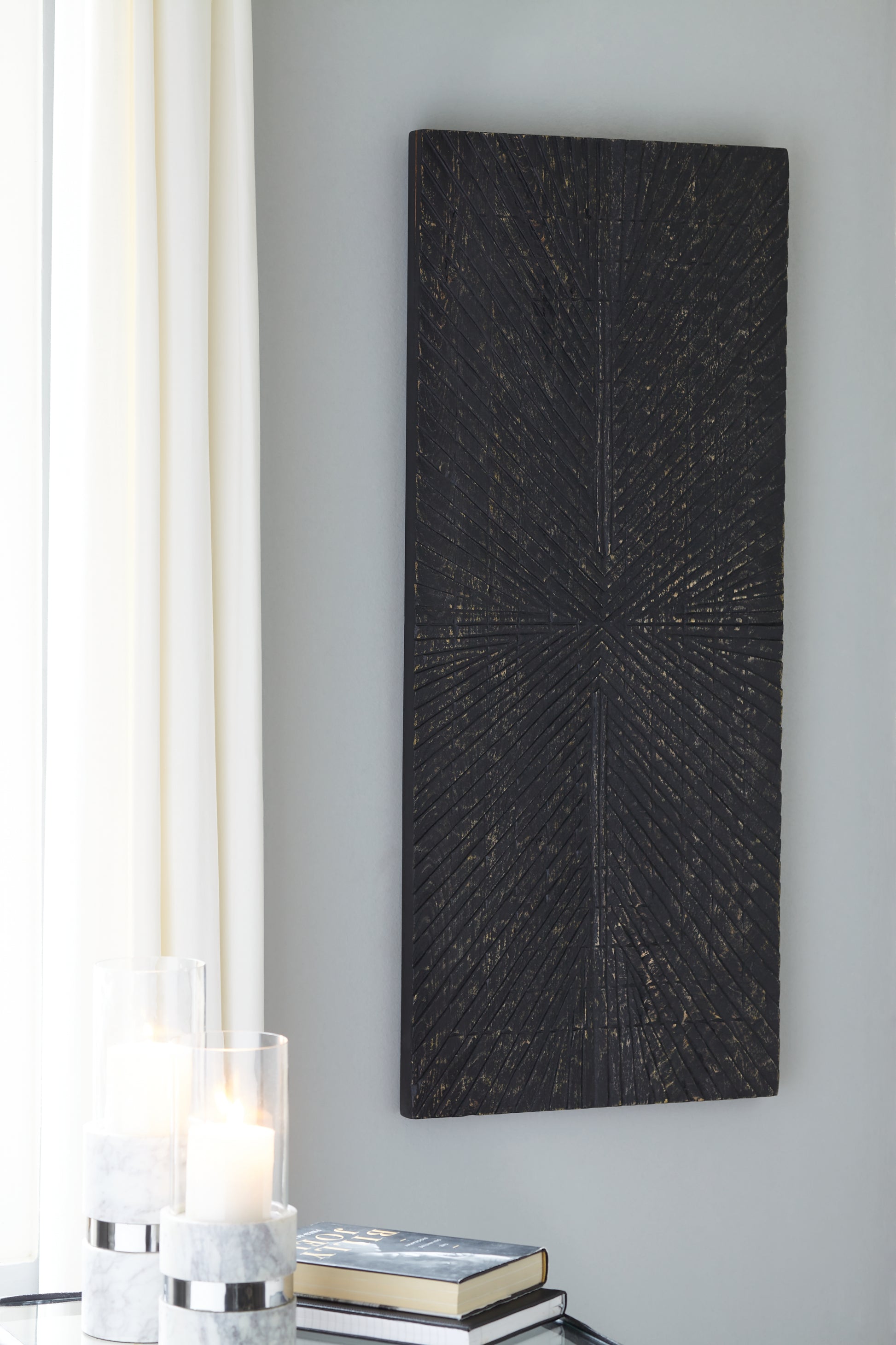 Haines Furniture Outlet - Ashley Furniture - Lenora Wall Decor - Wall Decor / Antique Black - A8010281