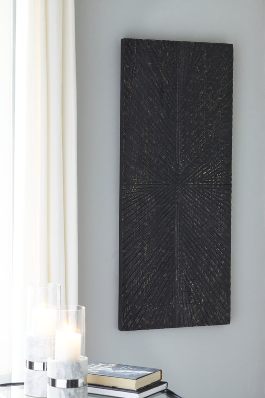 Haines Furniture Outlet - Ashley Furniture - Lenora Wall Decor - Wall Decor / Antique Black - A8010281