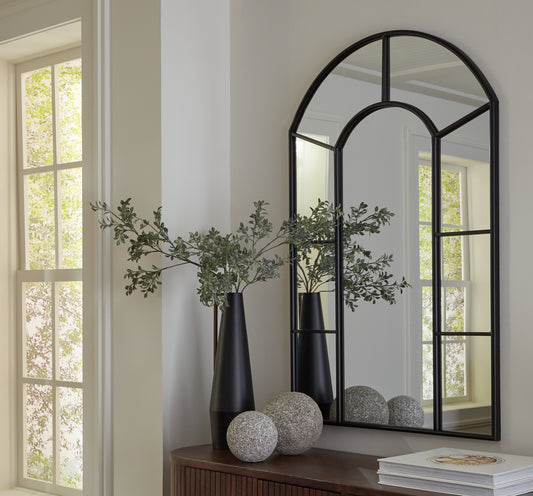 Haines Furniture Outlet - Ashley Furniture - Evengton Mirror - Accent Mirror / Black - A8010319