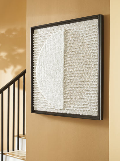 Haines Furniture Outlet - Ashley Furniture - Bachard Wall Decor - Wall Decor / Tan/White - A8010330