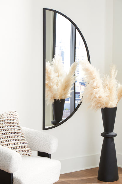 Haines Furniture Outlet - Ashley Furniture - Denlow Mirror - Accent Mirror / Black - A8010333