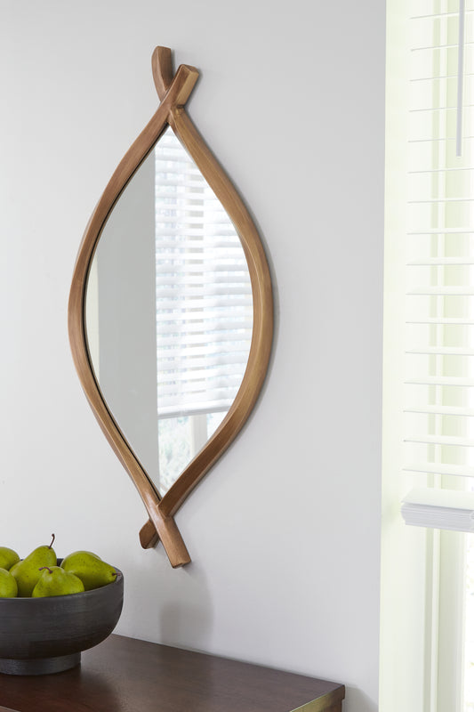 Haines Furniture Outlet - Ashley Furniture - Bartner Mirror - Accent Mirror / Antique Gold Finish - A8010340