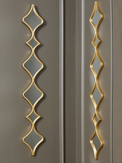 Haines Furniture Outlet - Ashley Furniture - Harriswood Mirror - Accent Mirror Set (Set of 2) / Gold Finish - A8010354
