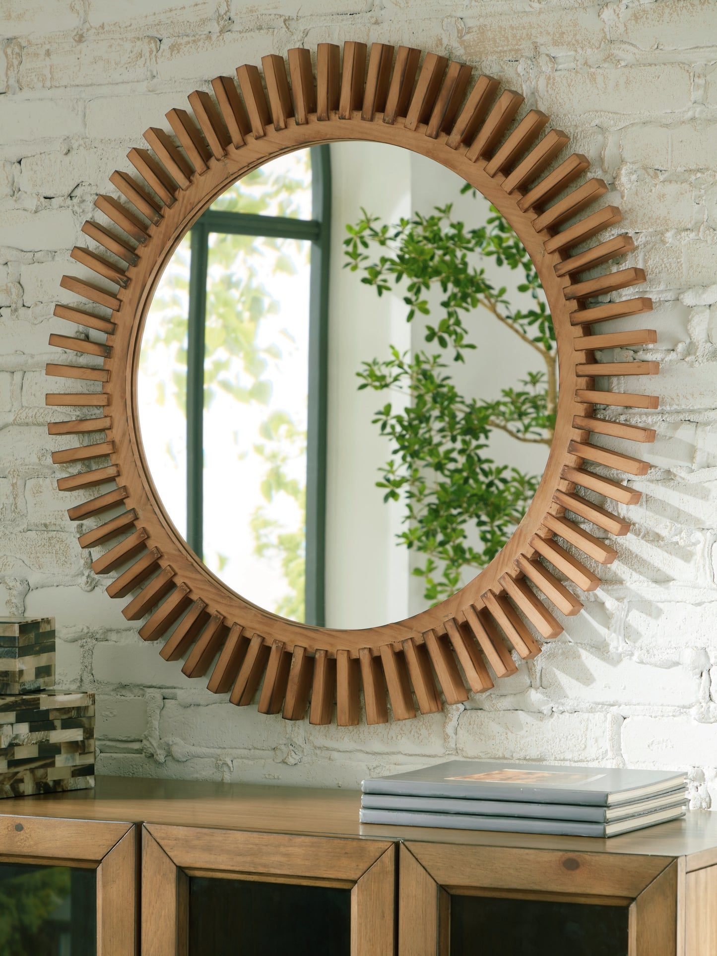 Haines Furniture Outlet - Ashley Furniture - Tedwell Mirror - Accent Mirror / Brown - A8010410