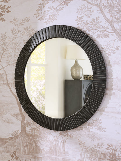Haines Furniture Outlet - Ashley Furniture - Ozias Mirror - Accent Mirror / Black - A8010417