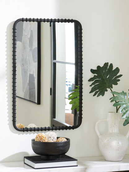Haines Furniture Outlet - Ashley Furniture - Judlow Mirror - Accent Mirror / Black - A8010419