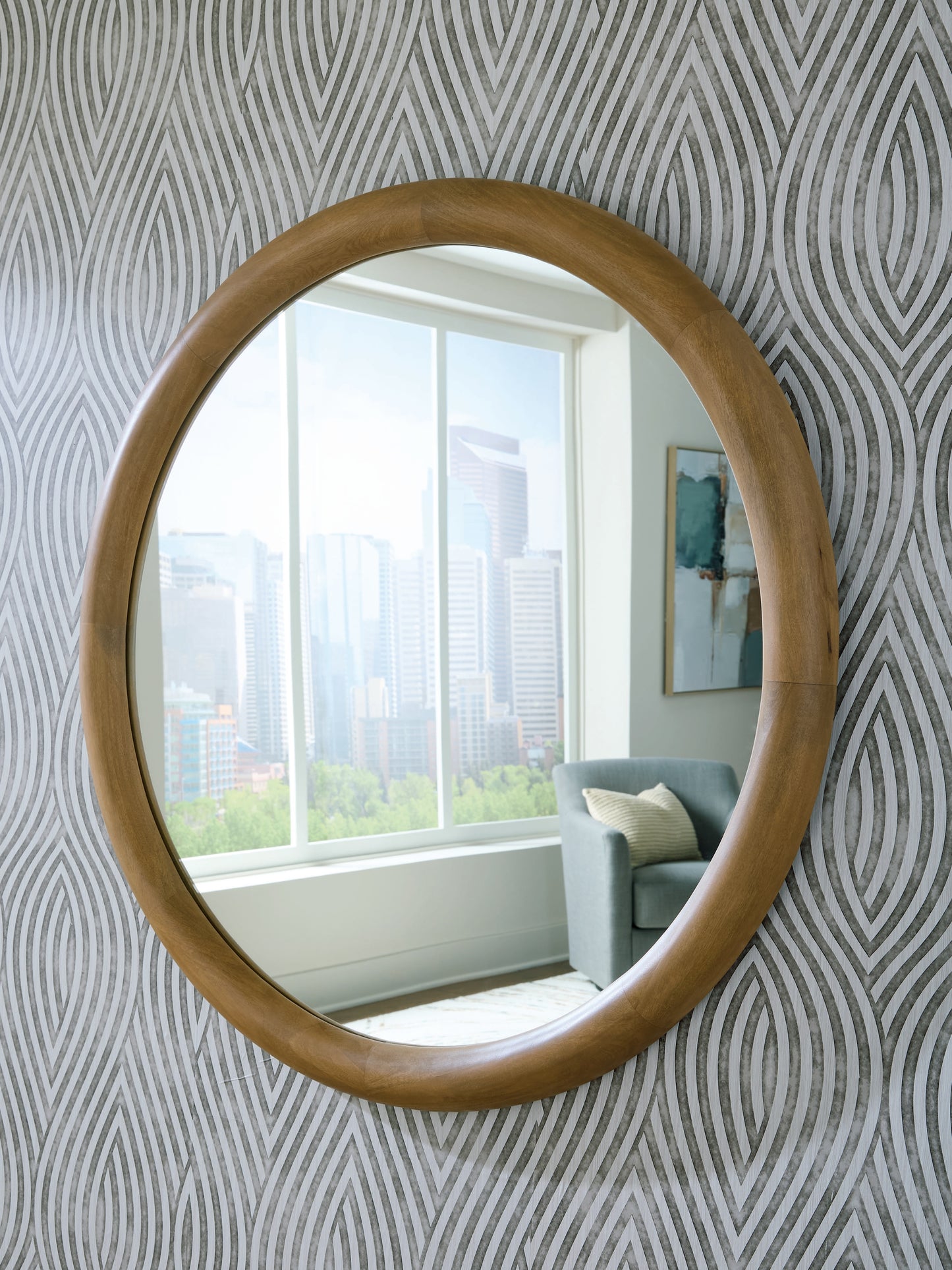 Haines Furniture Outlet - Ashley Furniture - Yadiel Mirror - Accent Mirror / Brown - A8010426