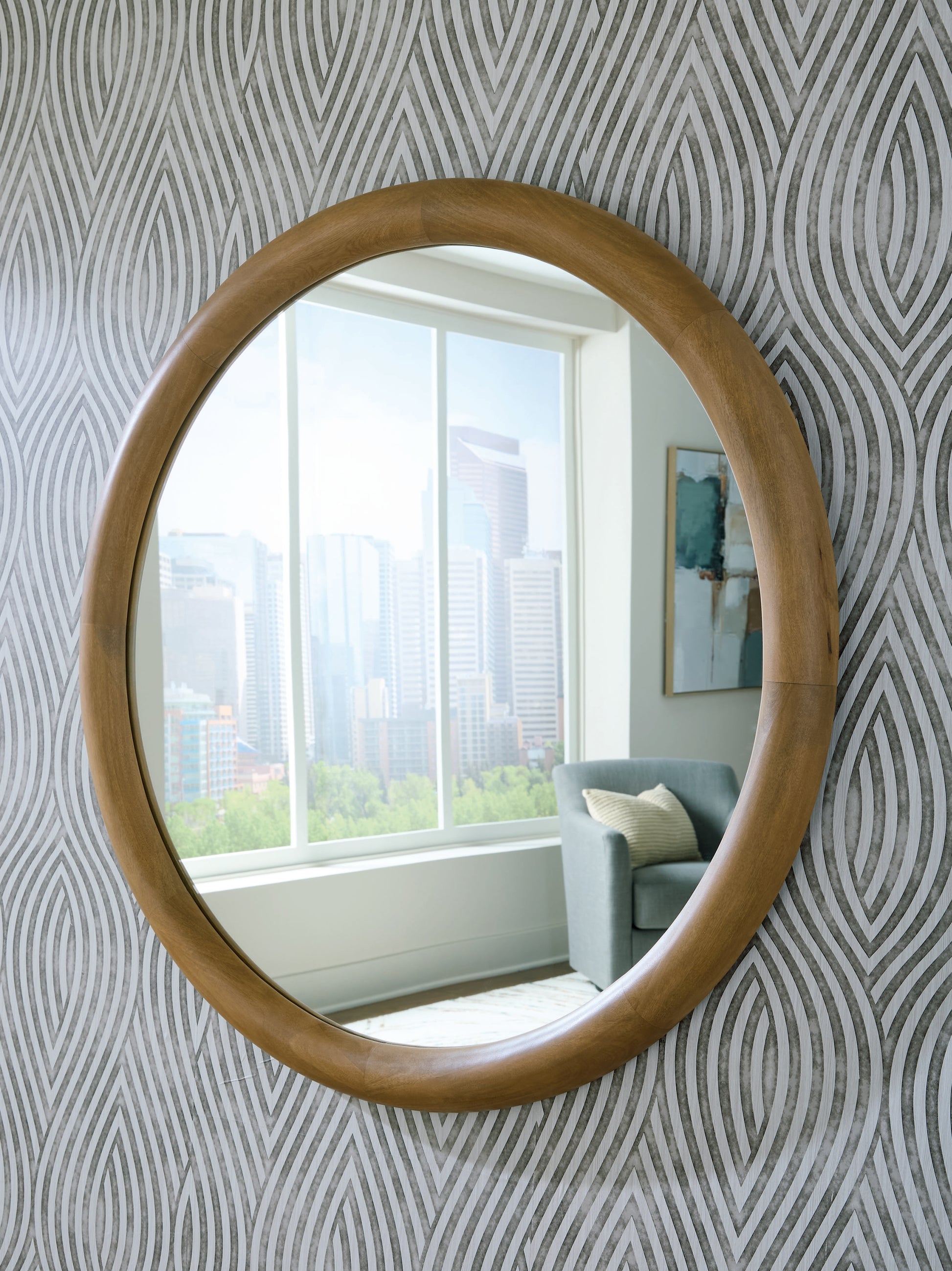 Haines Furniture Outlet - Ashley Furniture - Yadiel Mirror - Accent Mirror / Brown - A8010426
