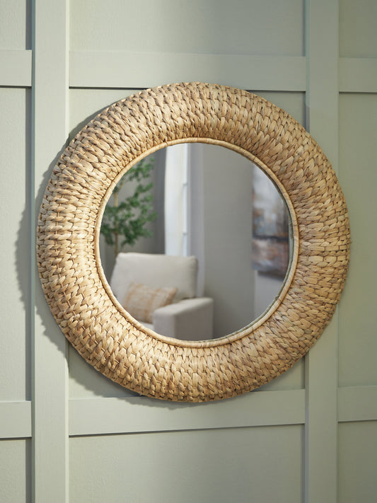 Haines Furniture Outlet - Ashley Furniture - Briggsburg Mirror - Accent Mirror / Natural - A8010437