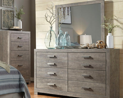 Haines Furniture Outlet - Ashley Furniture - Culverbach Bedroom - Dresser and Mirror / Gray - B070B1