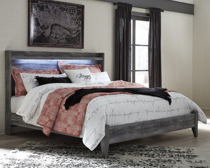 Haines Furniture Outlet - Ashley Furniture - Baystorm Bedroom - King Panel Bed / Gray - B221B11