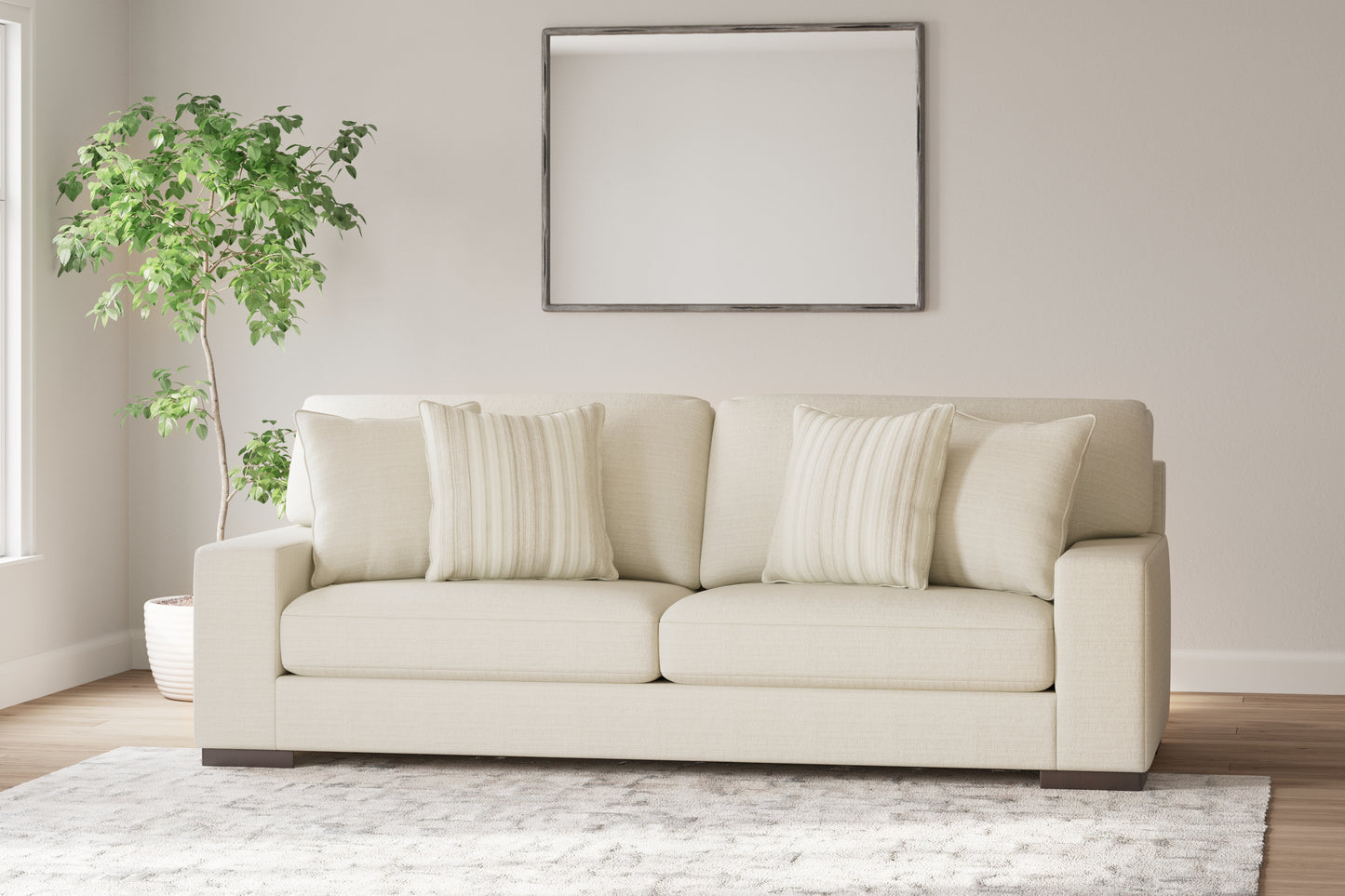 Haines Furniture Outlet - Ashley Furniture - Maggie Living Room - Sofa / Birch - 5200338