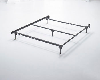 Haines Furniture Outlet - Ashley Furniture - Platform Bedroom - Queen Bolt on Bed Frame / Metallic - B100-31
