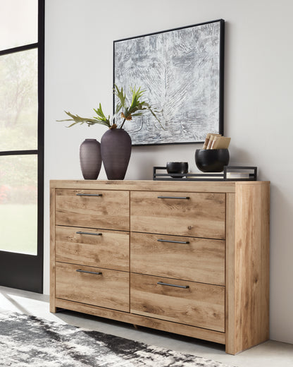 Haines Furniture Outlet - Ashley Furniture - Hyanna Bedroom - Six Drawer Dresser / Tan Brown - B1050-31