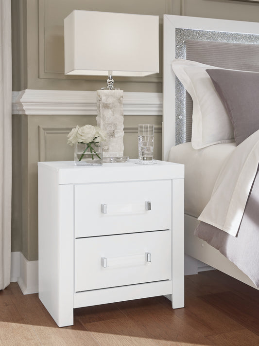 Haines Furniture Outlet - Ashley Furniture - Maeling Bedroom - Two Drawer Night Stand - PCB1119-92