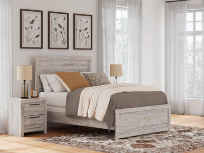 Haines Furniture Outlet - Ashley Furniture - Broachmyn Bedroom - Full Panel Bed / Gray - PCB1120B9