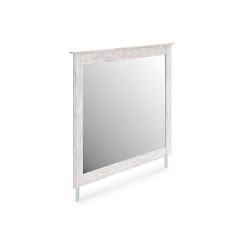 Haines Furniture Outlet - Ashley Furniture - Makidern Bedroom - Bedroom Mirror / Whitewash - PCB1171-36