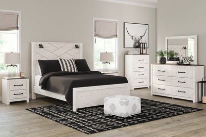 Haines Furniture Outlet - Ashley Furniture - Gerridan Bedroom - Dresser and Mirror / White/Gray - B1190B1