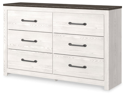 Haines Furniture Outlet - Ashley Furniture - Gerridan Bedroom - Two Drawer Night Stand / White/Gray - B1190-92