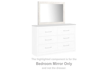 Haines Furniture Outlet - Ashley Furniture - Gerridan Bedroom - Bedroom Mirror / White/Gray - B1190-36