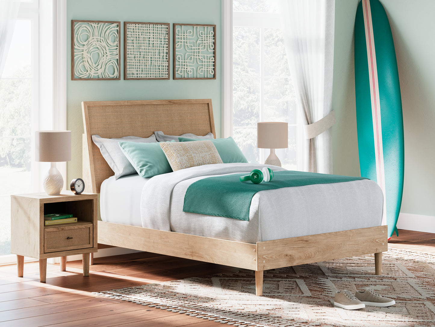 Haines Furniture Outlet - Ashley Furniture - Cielden Bedroom - Full Panel Bed / Two-tone - B1199B6