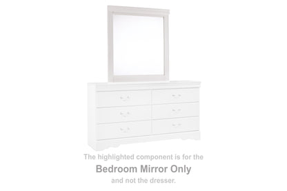 Haines Furniture Outlet - Ashley Furniture - Anarasia Bedroom - Bedroom Mirror / White - B129-36