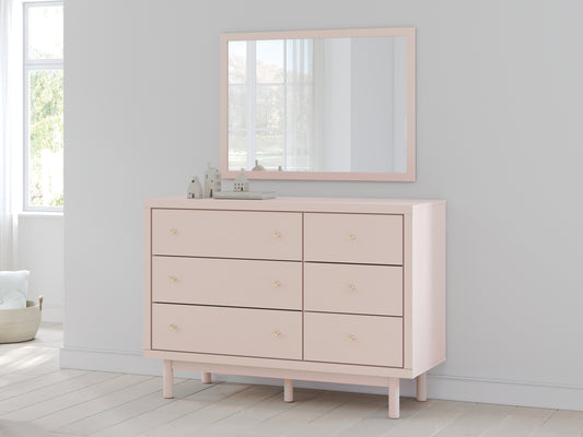 Haines Furniture Outlet - Ashley Furniture - Wistenpine Bedroom - Twin Upholstered Panel Bed with Storage / Blush - B1323B12