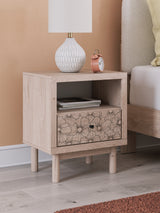 Full Upholstered Panel Bed with Storage