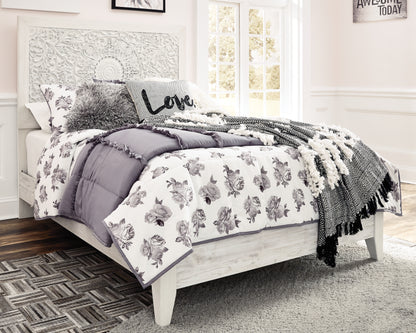 Haines Furniture Outlet - Ashley Furniture - Paxberry Bedroom - Full Panel Bed / Whitewash - B181B2