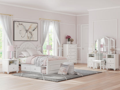 Haines Furniture Outlet - Ashley Furniture - Kozlani Bedroom - Dresser and Mirror / White - PCB1819B2