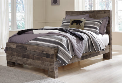 Haines Furniture Outlet - Ashley Furniture - Derekson Bedroom - Full Panel Bed / Multi Gray - B200B4