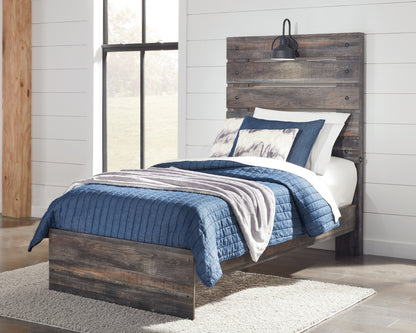 Haines Furniture Outlet - Ashley Furniture - Drystan Bedroom - Twin Panel Bed / Multi - B211B2