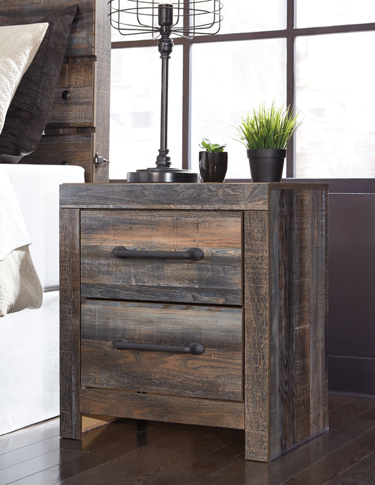 Haines Furniture Outlet - Ashley Furniture - Drystan Bedroom - Full Panel Bed with 4 Storage Drawers / Multi - B211B12