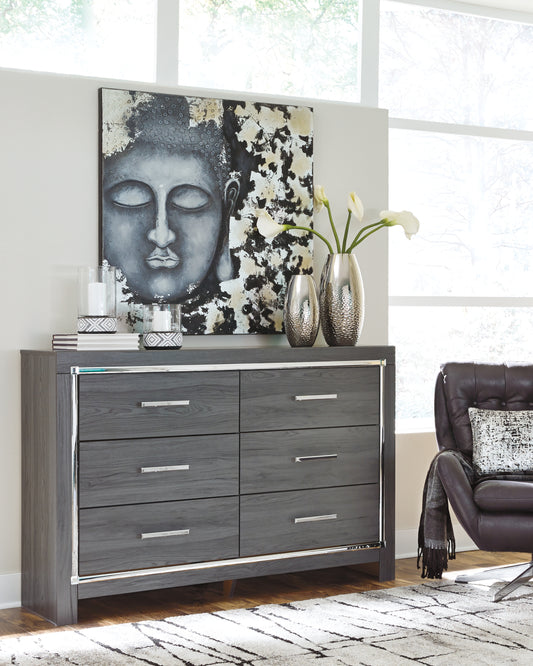 Haines Furniture Outlet - Ashley Furniture - Lodanna Bedroom - Two Drawer Night Stand / Gray - B214-92