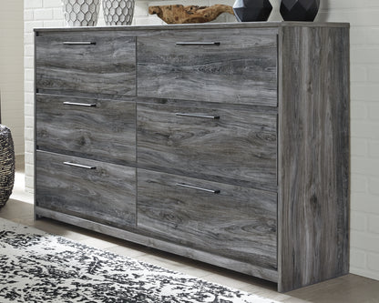 Haines Furniture Outlet - Ashley Furniture - Baystorm Bedroom - Six Drawer Dresser / Gray - B221-31