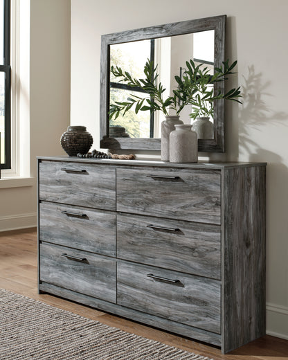 Haines Furniture Outlet - Ashley Furniture - Baystorm Bedroom - Dresser and Mirror / Gray - B221B30