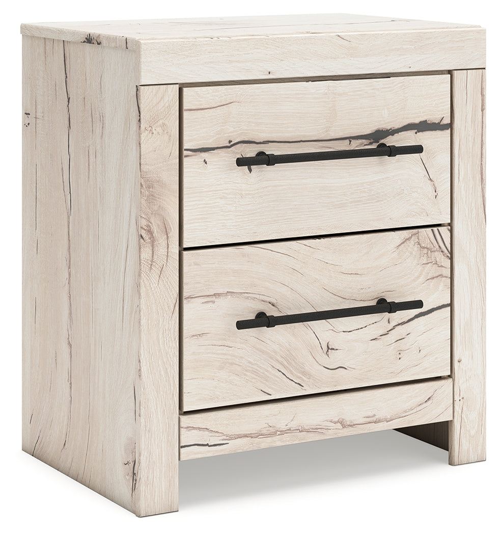 Haines Furniture Outlet - Ashley Furniture - Lawroy Bedroom - Two Drawer Night Stand / Light Natural - B2310-92