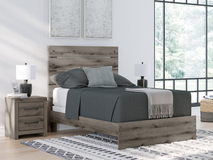 Haines Furniture Outlet - Ashley Furniture - Graystorm Bedroom - Full Panel Bed / Brown Gray - PCB2405B13