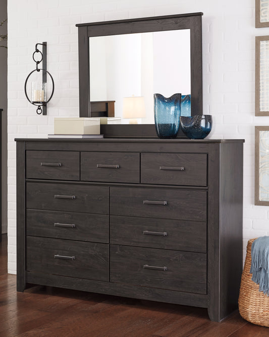 Haines Furniture Outlet - Ashley Furniture - Brinxton Bedroom - Full Panel Bed / Charcoal - B249B5