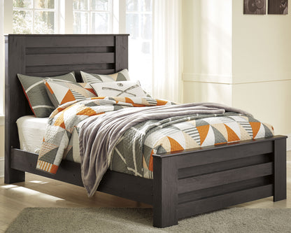 Haines Furniture Outlet - Ashley Furniture - Brinxton Bedroom - Full Panel Bed / Charcoal - B249B5
