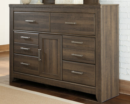 Haines Furniture Outlet - Ashley Furniture - Juararo Bedroom - Six Drawer Dresser / Dark Brown - B251-31
