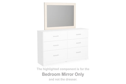 Haines Furniture Outlet - Ashley Furniture - Stelsie Bedroom - Bedroom Mirror / White - B2588-36