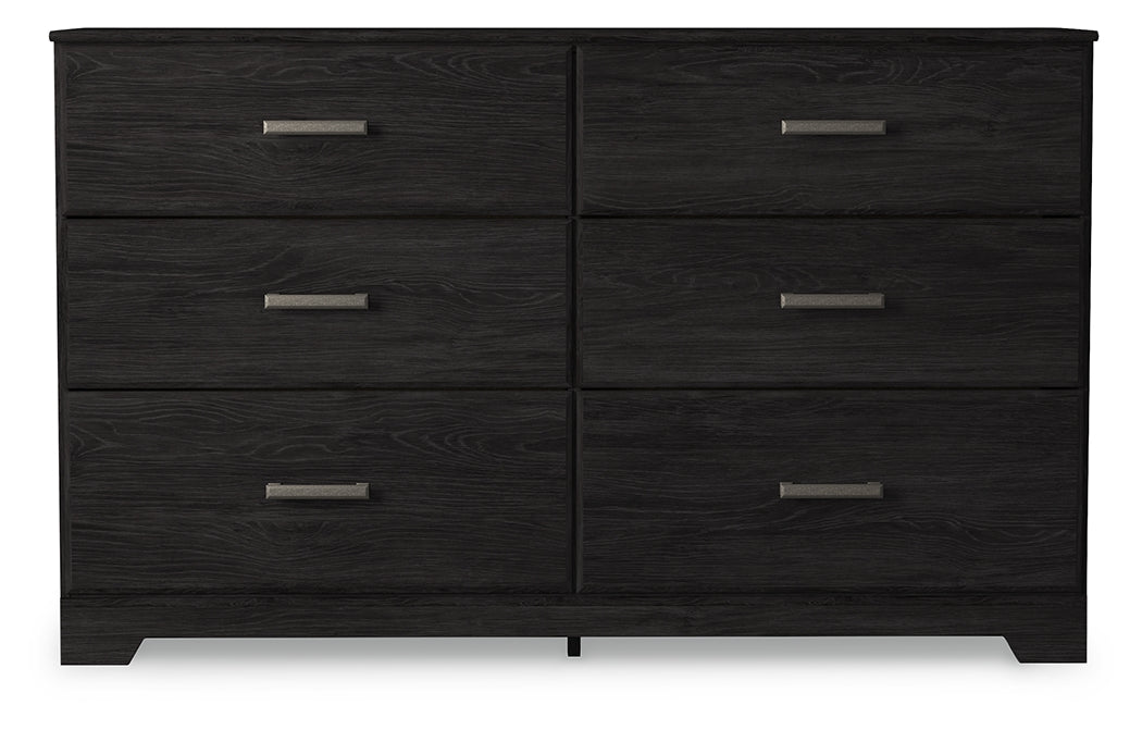 Haines Furniture Outlet - Ashley Furniture - Belachime Bedroom - Six Drawer Dresser / Charcoal - B2589-31